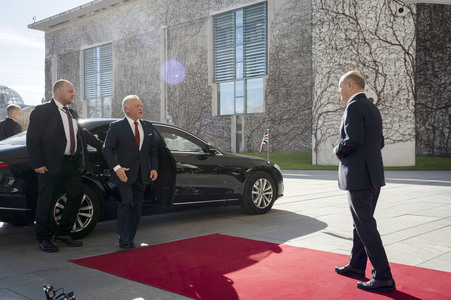 Empfang des Königs von Jordanien im Bundeskanzleramt in Berlin