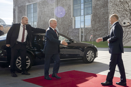 Empfang des Königs von Jordanien im Bundeskanzleramt in Berlin