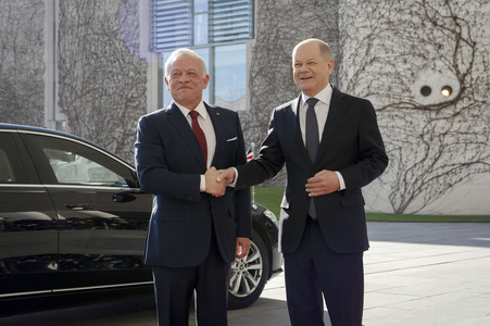 Empfang des Königs von Jordanien im Bundeskanzleramt in Berlin