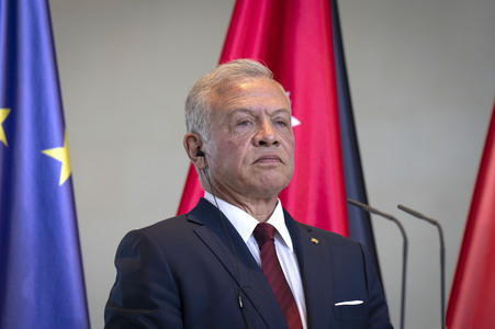 Empfang des Königs von Jordanien im Bundeskanzleramt in Berlin