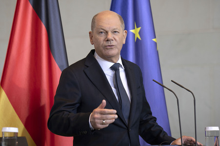 Empfang des Königs von Jordanien im Bundeskanzleramt in Berlin