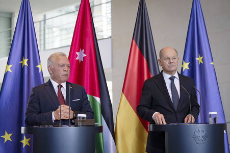 Empfang des Königs von Jordanien im Bundeskanzleramt in Berlin