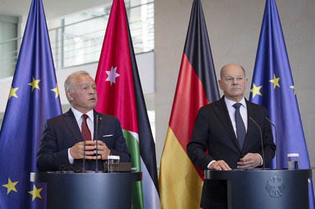 Empfang des Königs von Jordanien im Bundeskanzleramt in Berlin