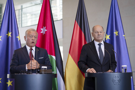 Empfang des Königs von Jordanien im Bundeskanzleramt in Berlin