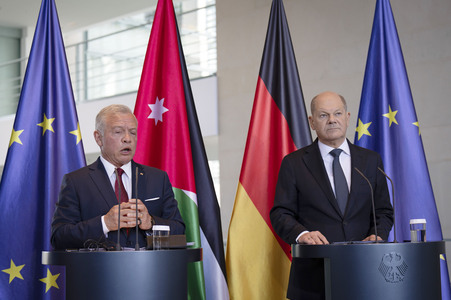 Empfang des Königs von Jordanien im Bundeskanzleramt in Berlin