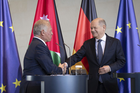 Empfang des Königs von Jordanien im Bundeskanzleramt in Berlin