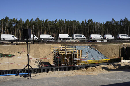 Spatenstich für den neuen Bahnhof Fangschleuse in Grünheide