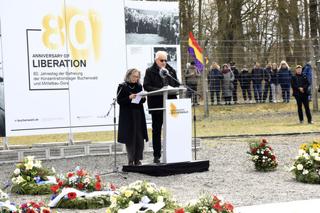 Kranzniederlegung zum 80. Jahrestag der Befreiung des Konzentrationslagers Buchenwald