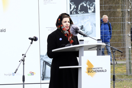 Kranzniederlegung zum 80. Jahrestag der Befreiung des Konzentrationslagers Buchenwald