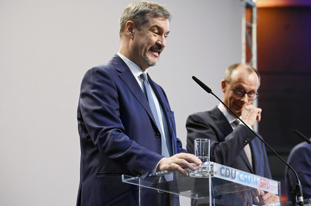 Pressekonferenz von CDU, CSU und SPD in Berlin