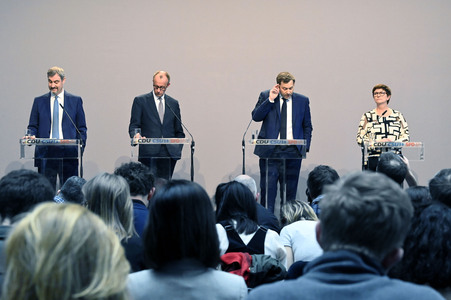 Pressekonferenz von CDU, CSU und SPD in Berlin