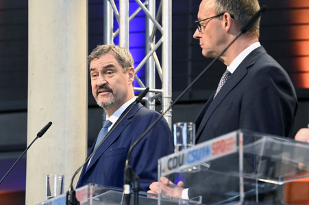Pressekonferenz von CDU, CSU und SPD in Berlin