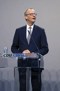 Pressekonferenz von CDU, CSU und SPD in Berlin