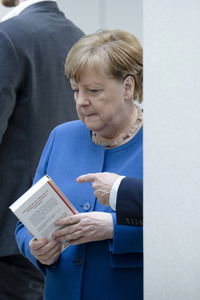 Radioshow mit Angela Merkel in Berlin