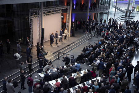 Pressekonferenz von CDU, CSU und SPD in Berlin