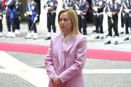 Giorgia Meloni empfängt  JD Vance in Rom