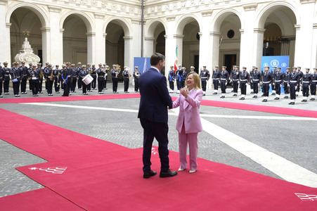 Giorgia Meloni empfängt  JD Vance in Rom