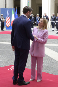 Giorgia Meloni empfängt  JD Vance in Rom