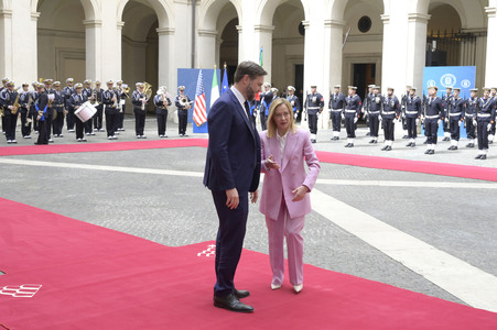 Giorgia Meloni empfängt  JD Vance in Rom