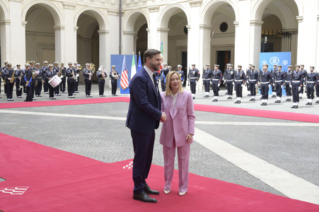 Giorgia Meloni empfängt  JD Vance in Rom