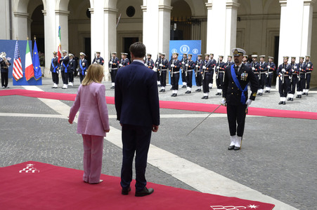 Giorgia Meloni empfängt  JD Vance in Rom