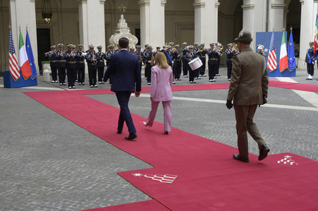 Giorgia Meloni empfängt  JD Vance in Rom