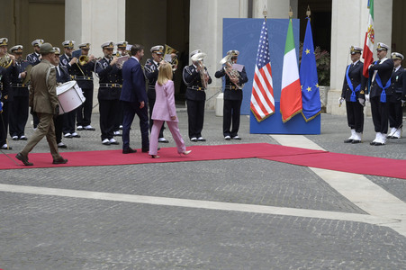 Giorgia Meloni empfängt  JD Vance in Rom