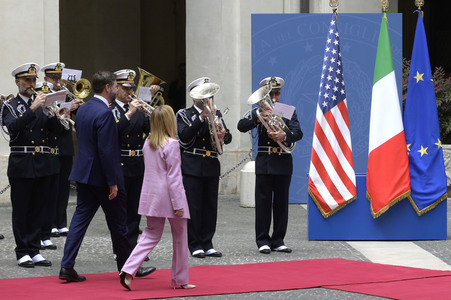 Giorgia Meloni empfängt  JD Vance in Rom