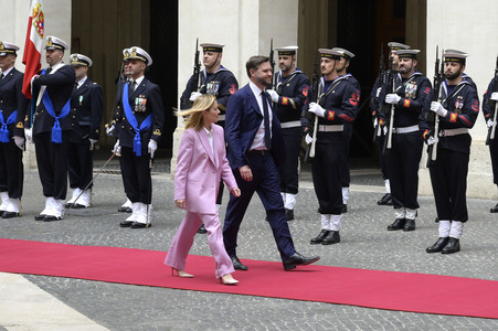 Giorgia Meloni empfängt  JD Vance in Rom