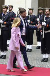 Giorgia Meloni empfängt  JD Vance in Rom