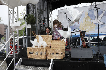 Demonstration 'Friedensprozession' in Dresden