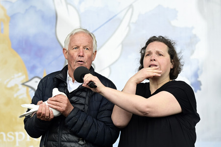Demonstration 'Friedensprozession' in Dresden