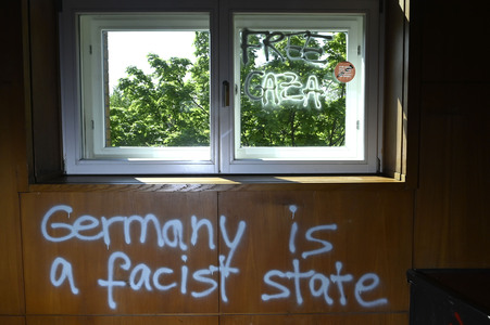 Schäden in Hörsaal der Humboldt-Universität nach propalästinensischen Protesten in Berlin