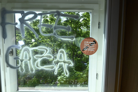 Schäden in Hörsaal der Humboldt-Universität nach propalästinensischen Protesten in Berlin