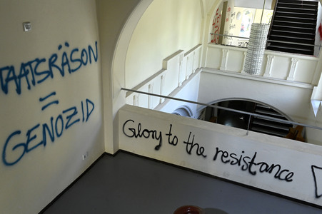 Schäden in Hörsaal der Humboldt-Universität nach propalästinensischen Protesten in Berlin