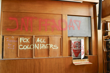 Schäden in Hörsaal der Humboldt-Universität nach propalästinensischen Protesten in Berlin