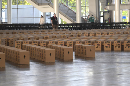 Bibelstunde mit Angela Merkel beim 39. Evangelischen Kirchentag in Hannover