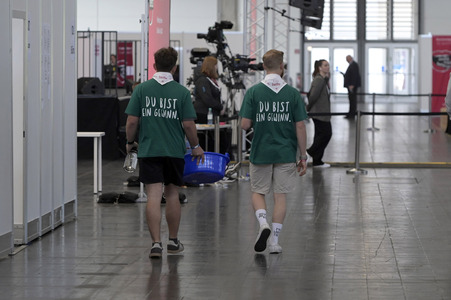 Bibelstunde mit Angela Merkel beim 39. Evangelischen Kirchentag in Hannover
