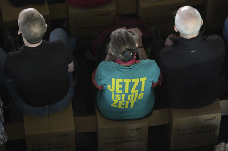 Bibelstunde mit Angela Merkel beim 39. Evangelischen Kirchentag in Hannover