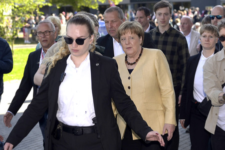 Bibelstunde mit Angela Merkel beim 39. Evangelischen Kirchentag in Hannover