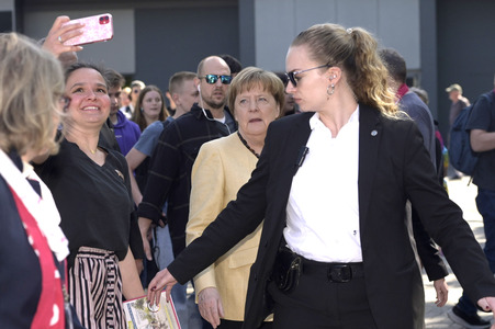 Bibelstunde mit Angela Merkel beim 39. Evangelischen Kirchentag in Hannover