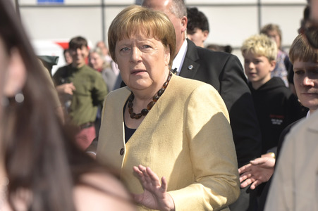 Bibelstunde mit Angela Merkel beim 39. Evangelischen Kirchentag in Hannover