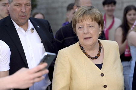 Bibelstunde mit Angela Merkel beim 39. Evangelischen Kirchentag in Hannover