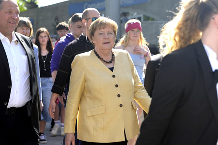 Bibelstunde mit Angela Merkel beim 39. Evangelischen Kirchentag in Hannover