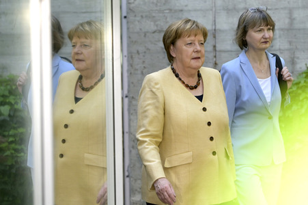 Bibelstunde mit Angela Merkel beim 39. Evangelischen Kirchentag in Hannover