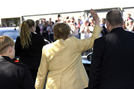 Bibelstunde mit Angela Merkel beim 39. Evangelischen Kirchentag in Hannover