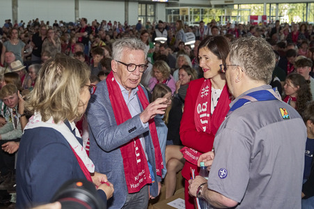 Bibelstunde mit Angela Merkel beim 39. Evangelischen Kirchentag in Hannover