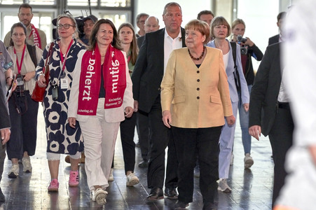 Bibelstunde mit Angela Merkel beim 39. Evangelischen Kirchentag in Hannover