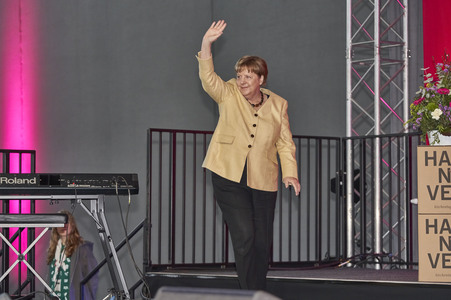 Bibelstunde mit Angela Merkel beim 39. Evangelischen Kirchentag in Hannover