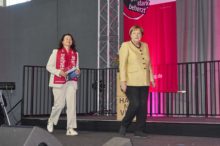 Bibelstunde mit Angela Merkel beim 39. Evangelischen Kirchentag in Hannover